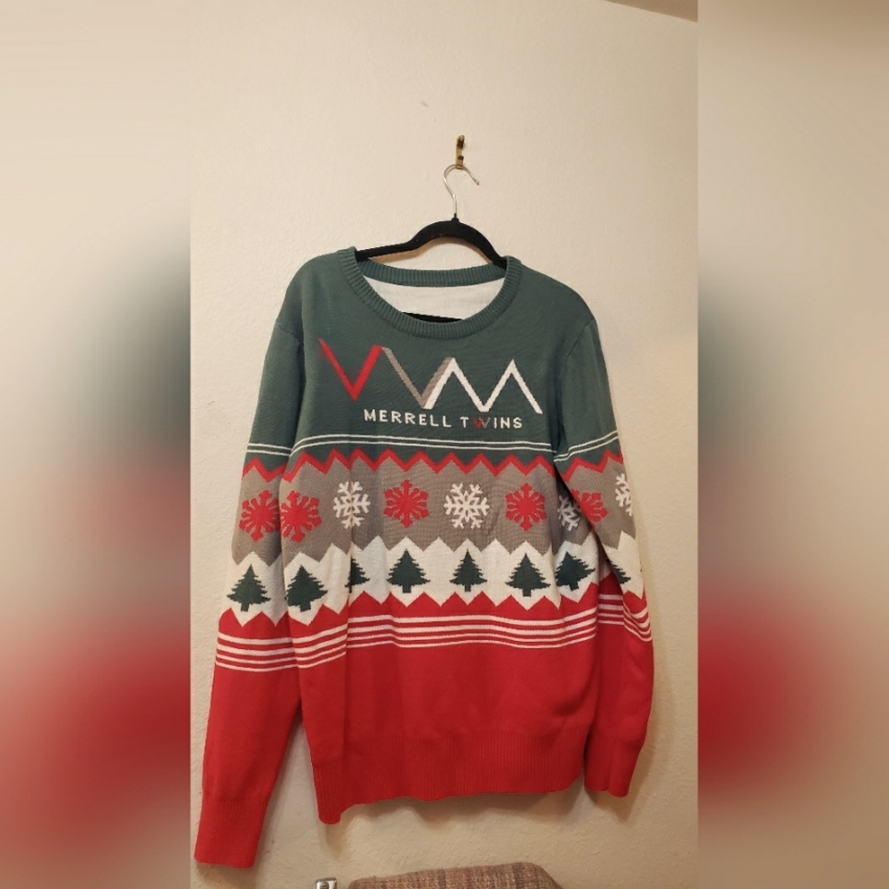 Merrell twins Christmas sweater viral tiktok stars